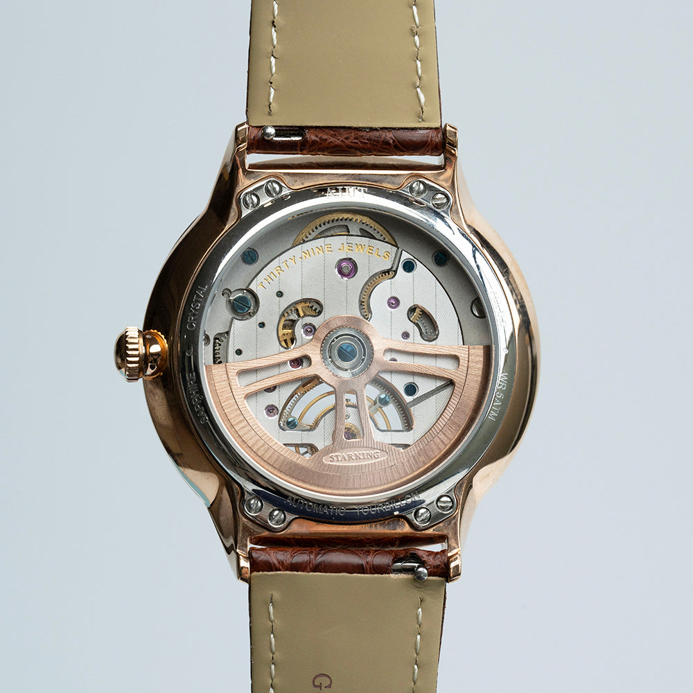 AJUT Automatic Tourbillon Movement Men Watch Sapphire Mechanical Panda Dial Watches Man 0346