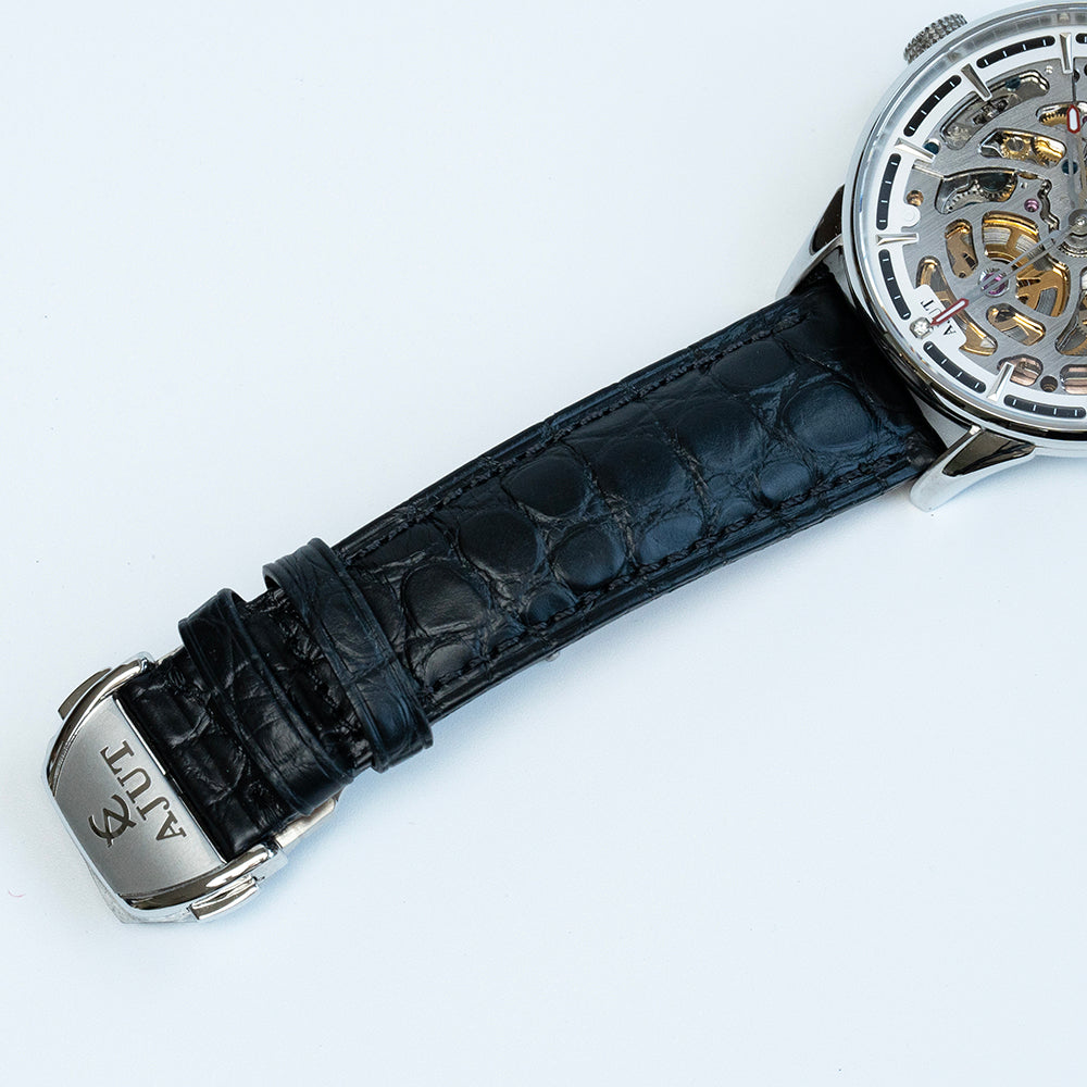 AJUT automatic tourbillon mechanical skeleton mens watch sapphire mirror waterproof hollow luxury man wristwatches 0508