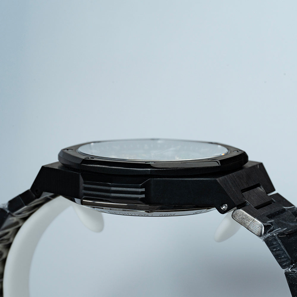 AJUT automatic mechanical mens watch sapphire glass 3D dragon dial skeleton vintage watches for man waterproof stainless steel 0576