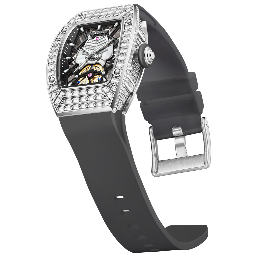 AJUT Quartz Movement Watches For Woman Sapphire With Square Zircon Bezel Quartz Ladies Watches Luxury 1140