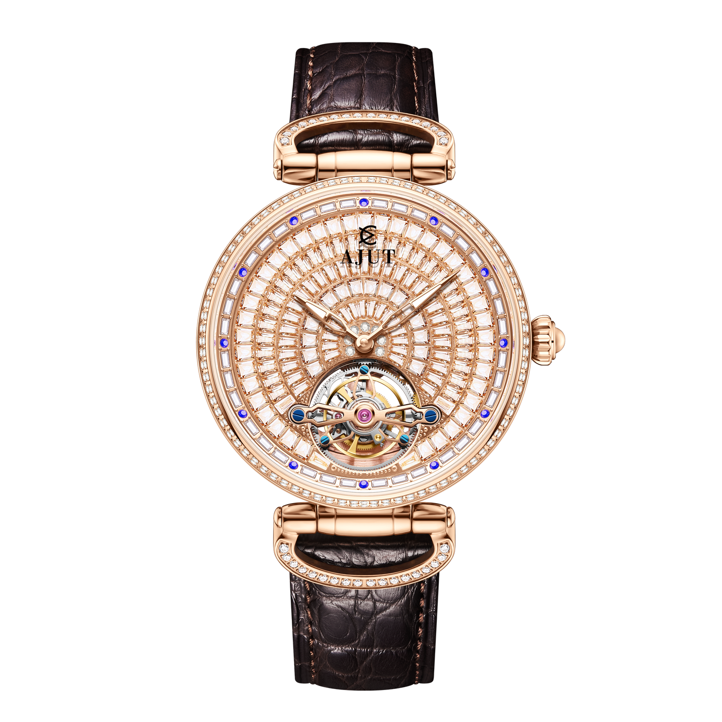 AJUT star-studded trapezoidal zircon mechanical ladies watch TAL0397