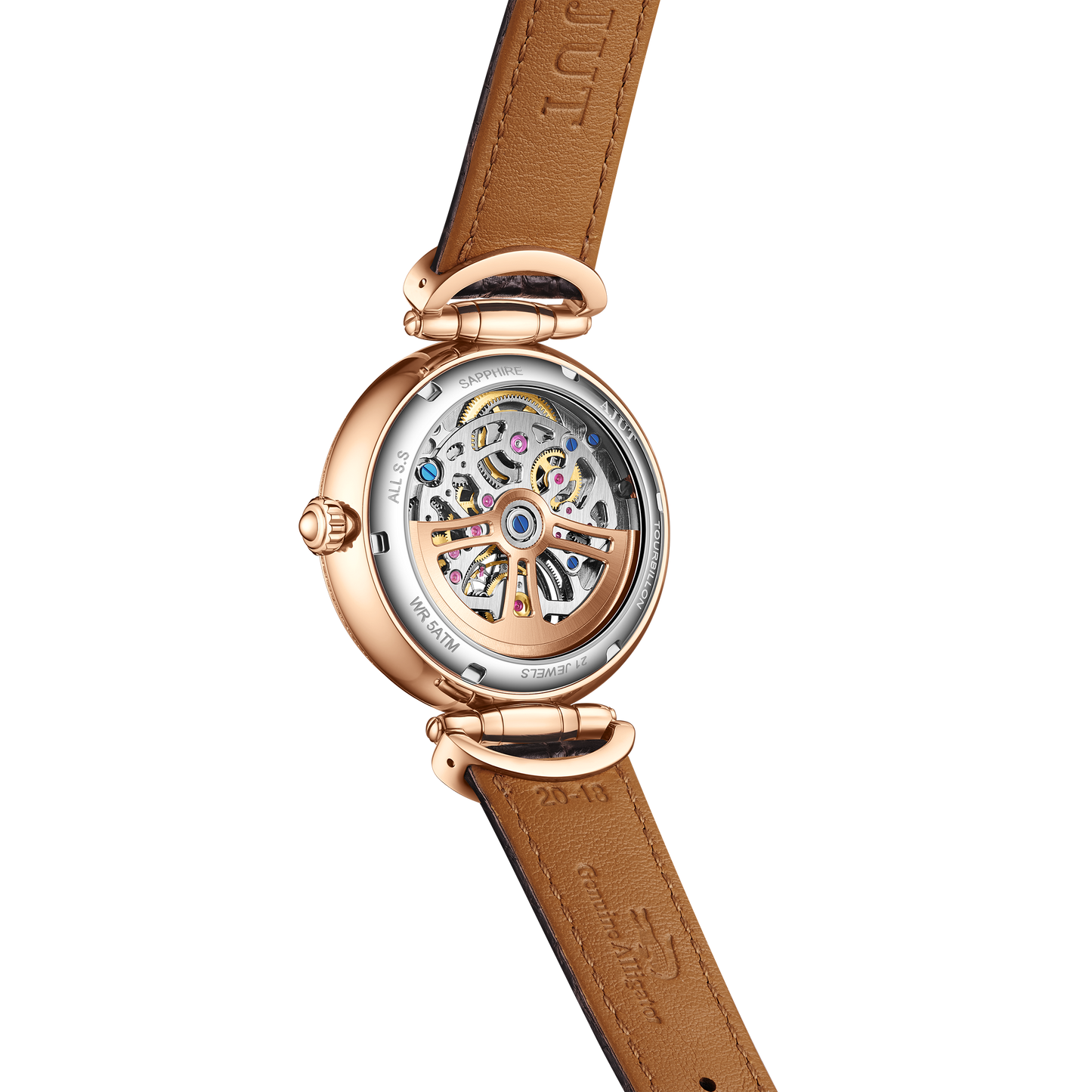 AJUT star-studded trapezoidal zircon mechanical ladies watch TAL0397