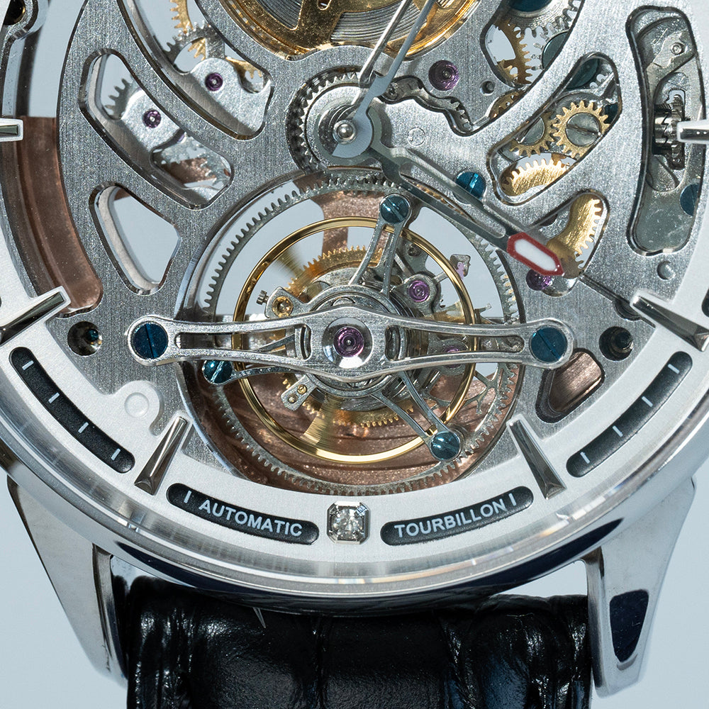 AJUT Automatic Tourbillon Mechanical Watches For Men Luxury Hollow Dial Men Watch Fashion 0508