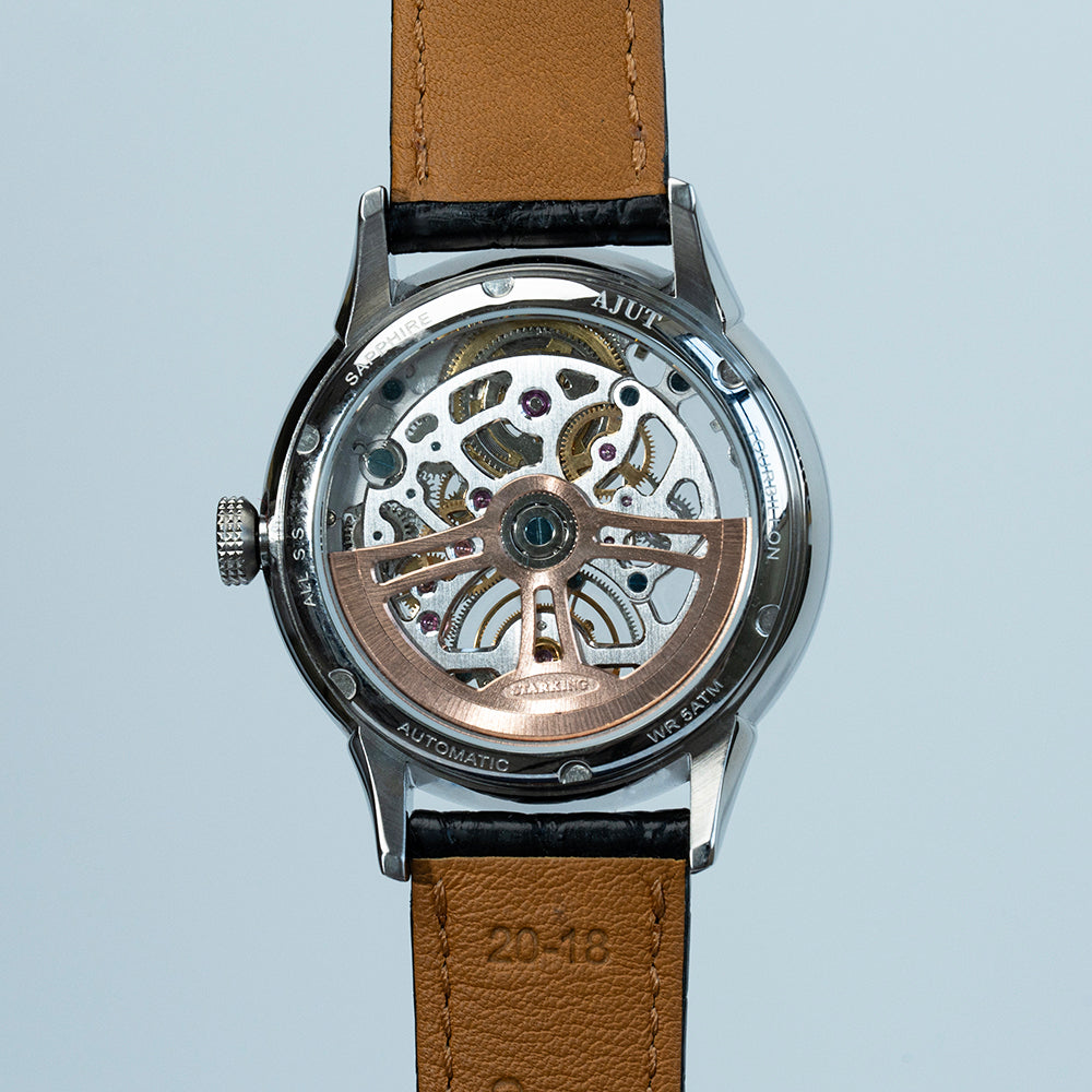 AJUT Automatic Tourbillon Mechanical Watches For Men Luxury Hollow Dial Men Watch Fashion 0508