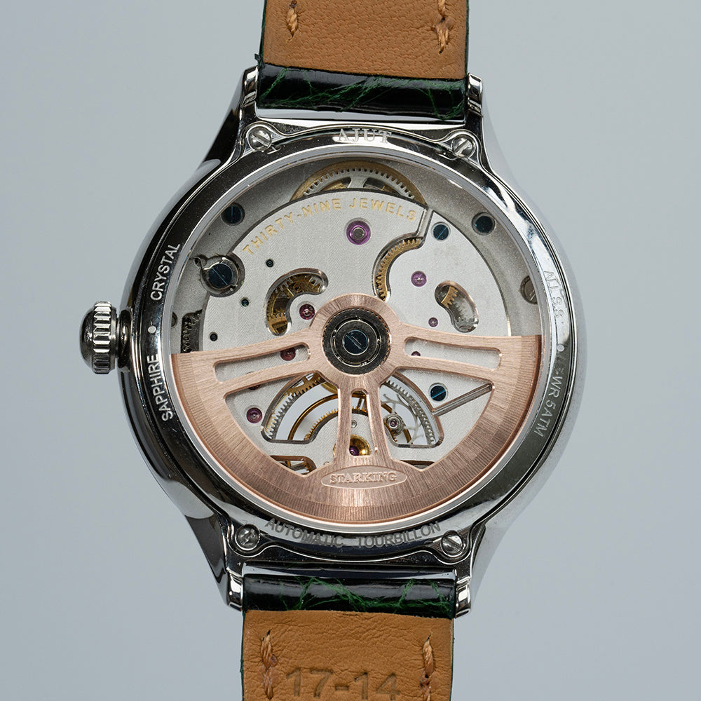 AJUT Automatic Tourbillon Mechanical Women Watch Luxury inlaid With Star-shaped Ladies Watch Fashion 0398L