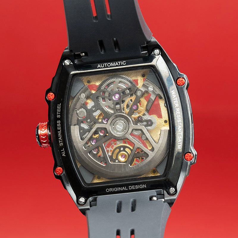AJUT Tourbillon Movement Man Watch Automatic Tourbillon Skeleton Mechanical Sapphire With Diamonds Watches for men 316L Stainless Steel Case 0566
