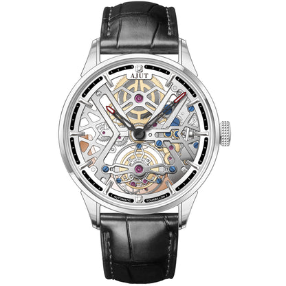 AJUT Automatic Tourbillon Mechanical Watches For Men Luxury Hollow Dial Men Watch Fashion 0508