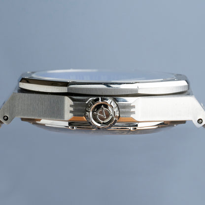 AJUT Automatic Mechanical Movement Man Watches Oil Pressure Dial Sapphire 316L Steel Wristwatch 0516