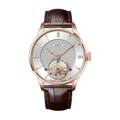 AJUT tourbillon mechanical man watch oil pressure surface sapphire mirror 50 meters waterproof men's watch 0253L