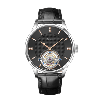 AJUT tourbillon mechanical man watch oil pressure surface sapphire mirror 50 meters waterproof men's watch 0253L